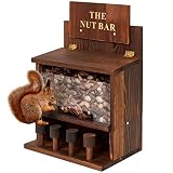 VASGOR Squirrel Feeder Table The Nut Bar, Wooden Squirrel Picnic Table Feeder, Durable Squirrel Feed