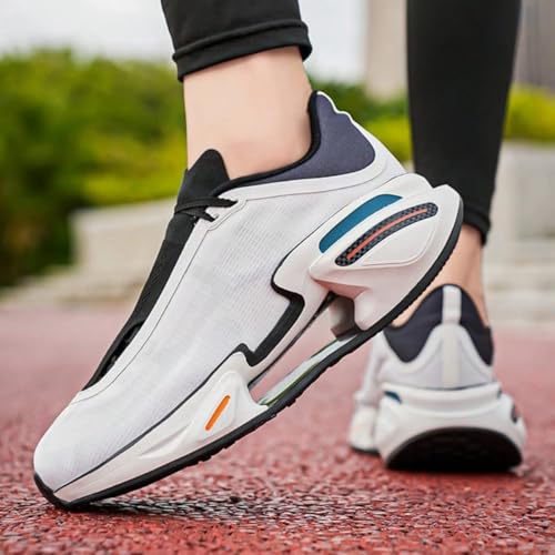 Hollow Outsole Knitted Mesh Breathable Basketball Shoes for Men Lightweight Shock Absorbing Anti Slip Design for Court Training Outdoor Ankle Support4