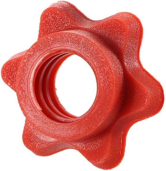 Red Fixed Dumbbell Dumbell Nut Anti-Slip Weight Lifting Accessories Hexagon Nut Barbell Bar Collar Screw Safety Protection Standard