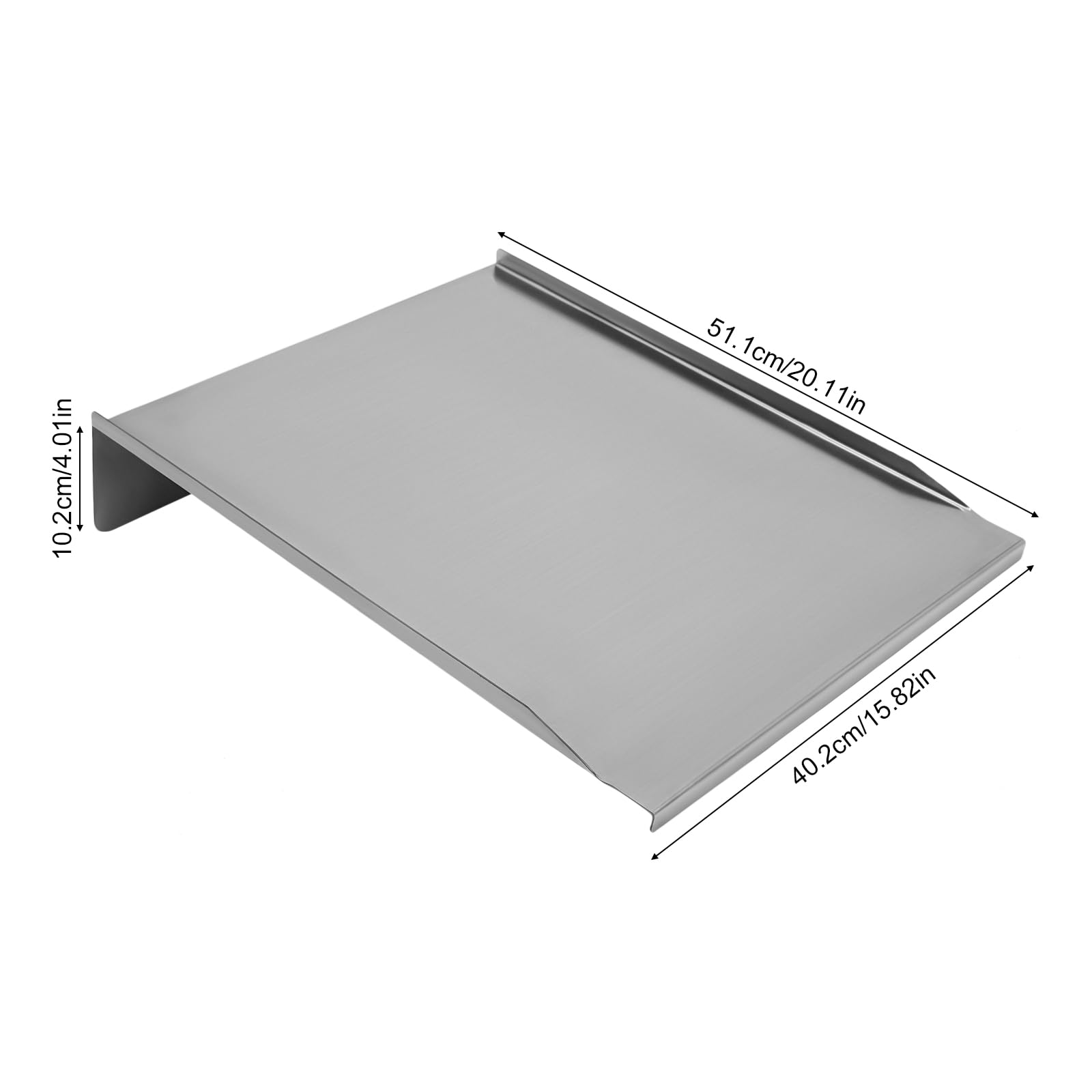 Vaschetta raccogligrasso in acciaio inox, 51 x 40 x 10 cm, riutilizzabile | Per barbecue standard con angolo di 90 gradi, con sei pellicole in alluminio come pratica vaschetta raccogli grasso