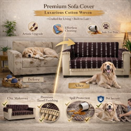 Image of STITCHNEST 'Artisoul Series' Chenille Sofa Cover