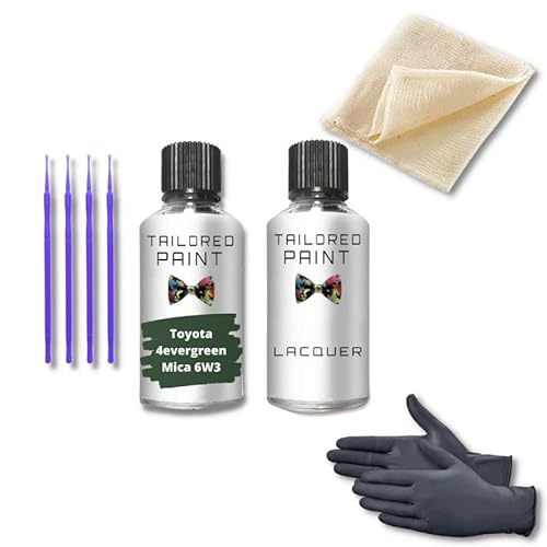 For Toyota 2000-Present 4evergreen Mica 6 W3 Touch Up Paint Pen Kit(Touch Up Paint + Lacquer)