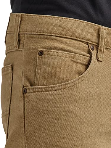 Image of Wrangler Authentics Men's Big & Tall Classic 5-Pocket Regular Fit Jean, Khaki Flex, 44W X 32L, Khaki, 44W x 32L