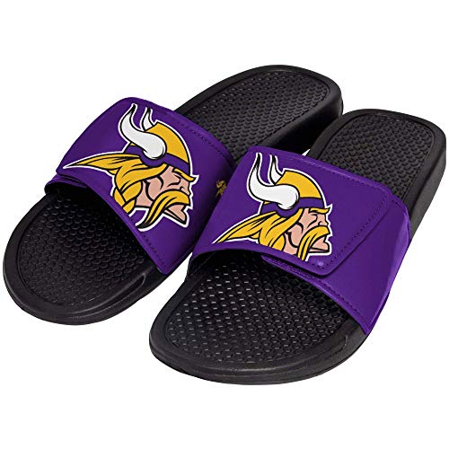 Image of FOCO mens NFL Team Cropped Big Logo Shower Sport Slide Flip Flop Sandals