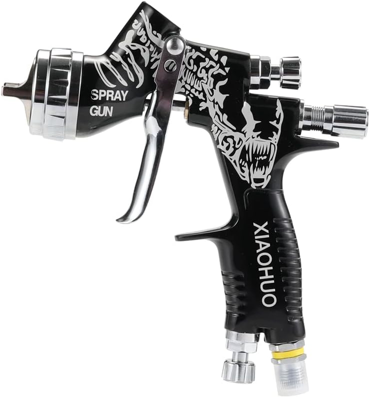 Automotriz Reacabado Spralien Reborn Black Spray Gun PRO LITE TE20 1.3tip 20.3 fl oz Copa