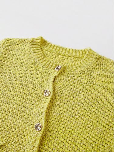 GORGLITTER Women's 3/4 Sleeve Cardigans Tweed Button Up Short Cardigan Sweaters Trendy Fall Outfits 2025 Dressy Casual 7