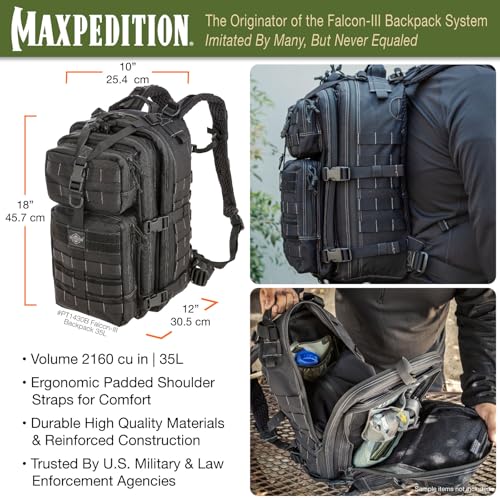 Mochila Maxpedition Falcon-III Negra miniatura 5