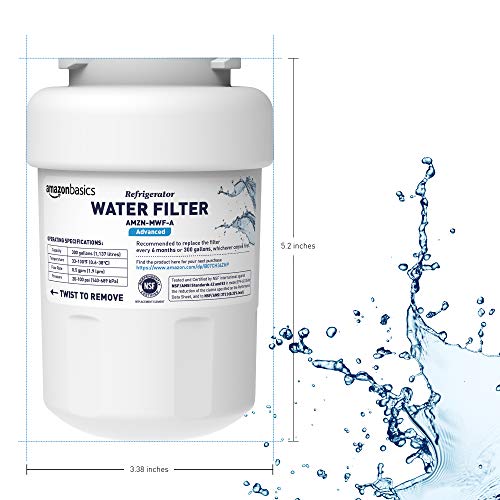 Image of Amazon Basics Replacement GE MWF Refrigerator Water Filter Cartridge - Advanced Filtration (Pack of 2)