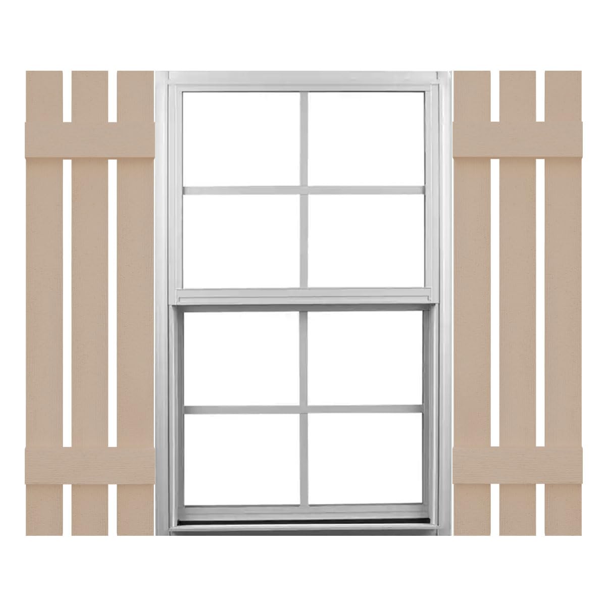 Mid America Board and Batten 14" 4 Board Joined Vinyl Standard Shutter (1 Pair) - 14 x 59 002 Black — view 22