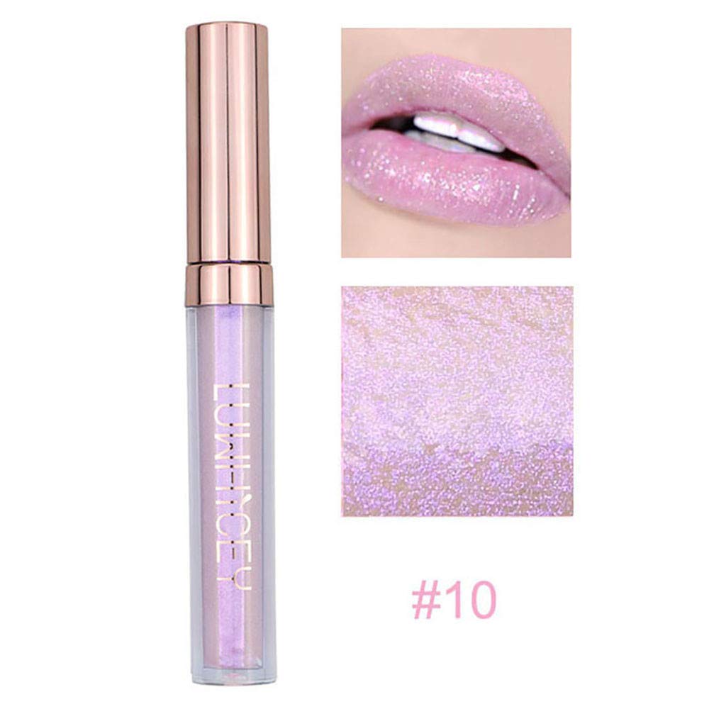 ReooLy Fashion Lip Lipstick Cosmetics Women Sexy Waterproof Lips Metallic Lip Gloss