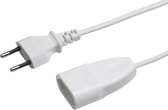 Meister 7431510 Przedłużka Euro Kabel Biały 5m