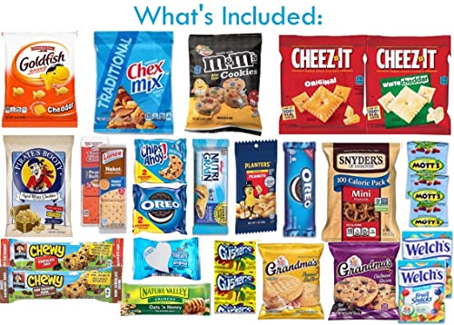 Snacks Box Variety Pack Care Package Mix Assortment Valentines Treats Gift Basket Boxes Pack Adults Kids Candy, Fruit Snacks, Gift Snack Box for Lunches, Office, College Students, Road Trips, Holiday Gifts, Food Birthday Arrangement Chips Cookies. Pack of 25 - Image 3