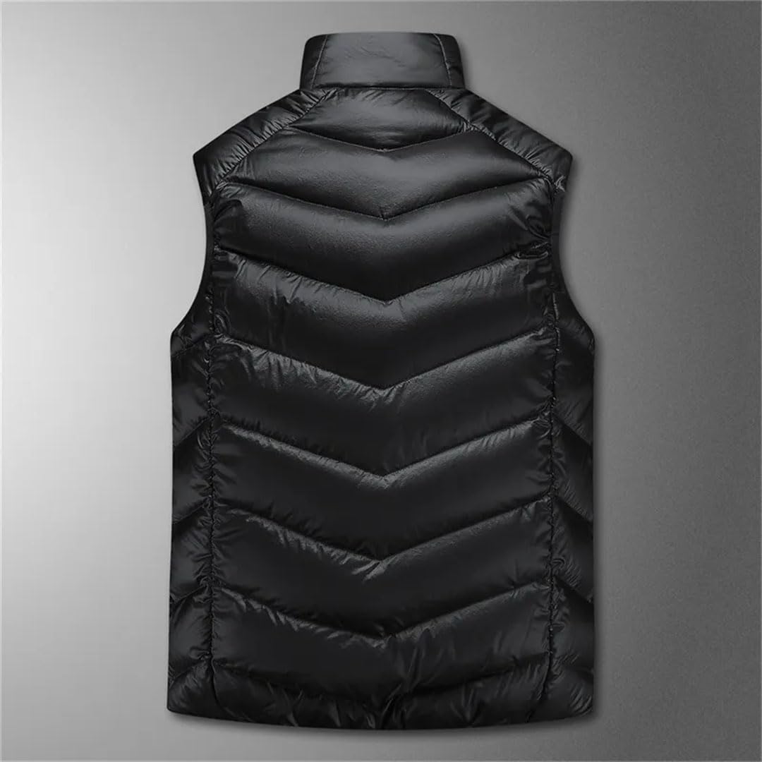Vogrtcc Chaleco Informal De Plumón Para Hombre, Chaleco Ligero Y Fino Con Cuello Levantado, Chaleco Sin Mangas Cálido