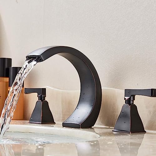 Robinet de baignoire à montage sur pont anti-fuite avec poignées fluides