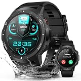 paybay Smart Watch for Men, Work Fitness Watch with Step Tracker, IP68 Waterproof, Bluetooth Call for Android iOS, 24/7 Sleep Monitor, 110 Sports Modes (Casual, Black, 1.39)