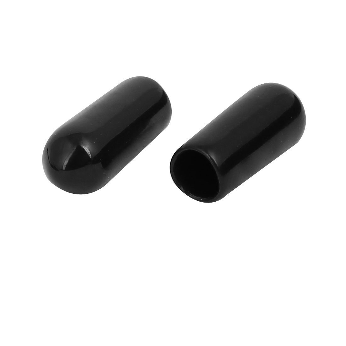 Aexit 5mm Inner Microscope Accessories Dia Rubber Hose End Cap Screw Thread Protector Cover Slide Cover Slips Black 100pcs