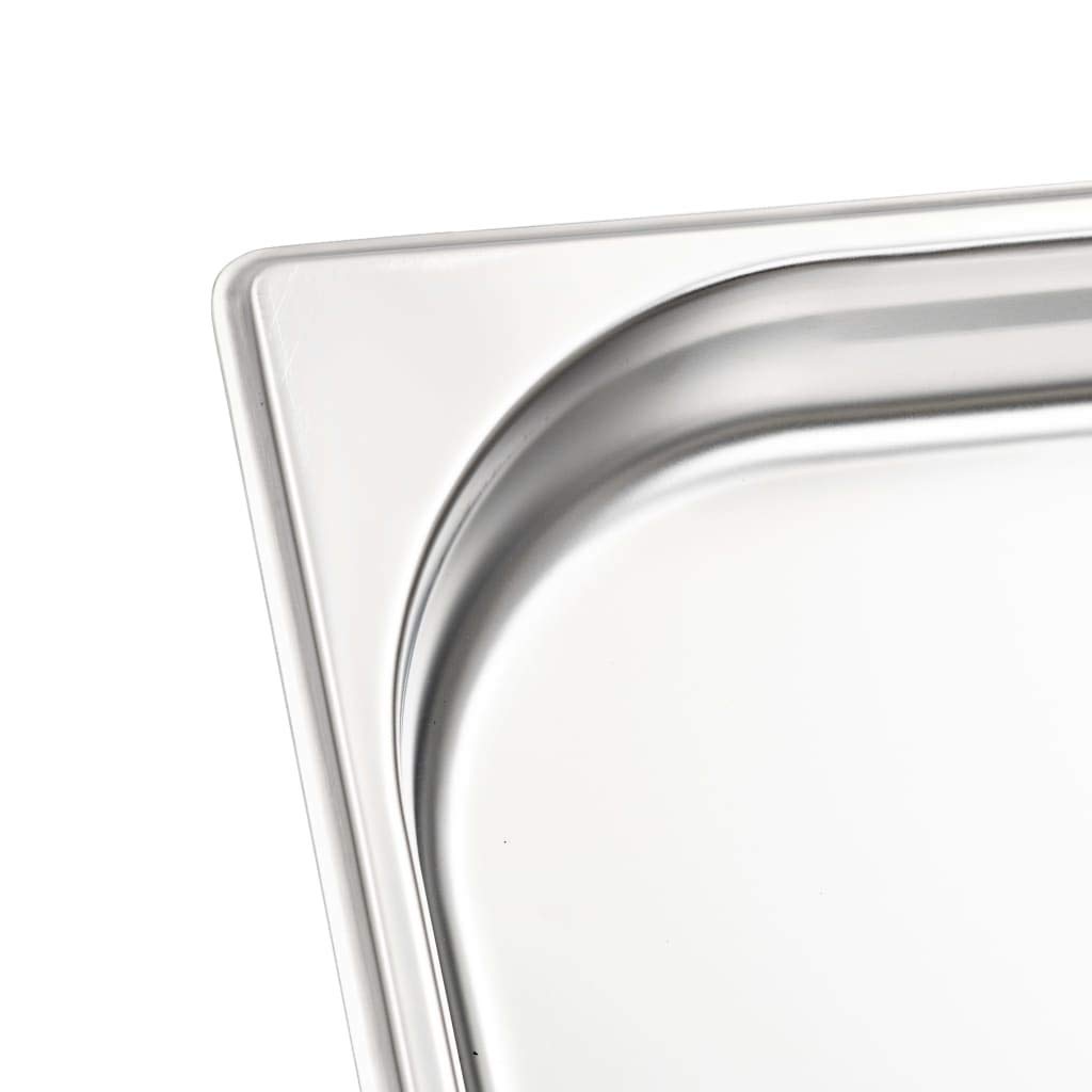 Festnight 12 pz Contenitori per Alimenti in Acciaio Inox GN 1/4 20 mm/40 mm,Vaschetta per Cucina,Vaschetta Alimenti Acciaio Inox