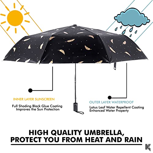 Image of Kraptick Printed Travel Umbrella for Rain, UV, Wind Proof, Water-Proof Umbrella for Men /Women /Boys /Girls /Kids (UMBR-02)