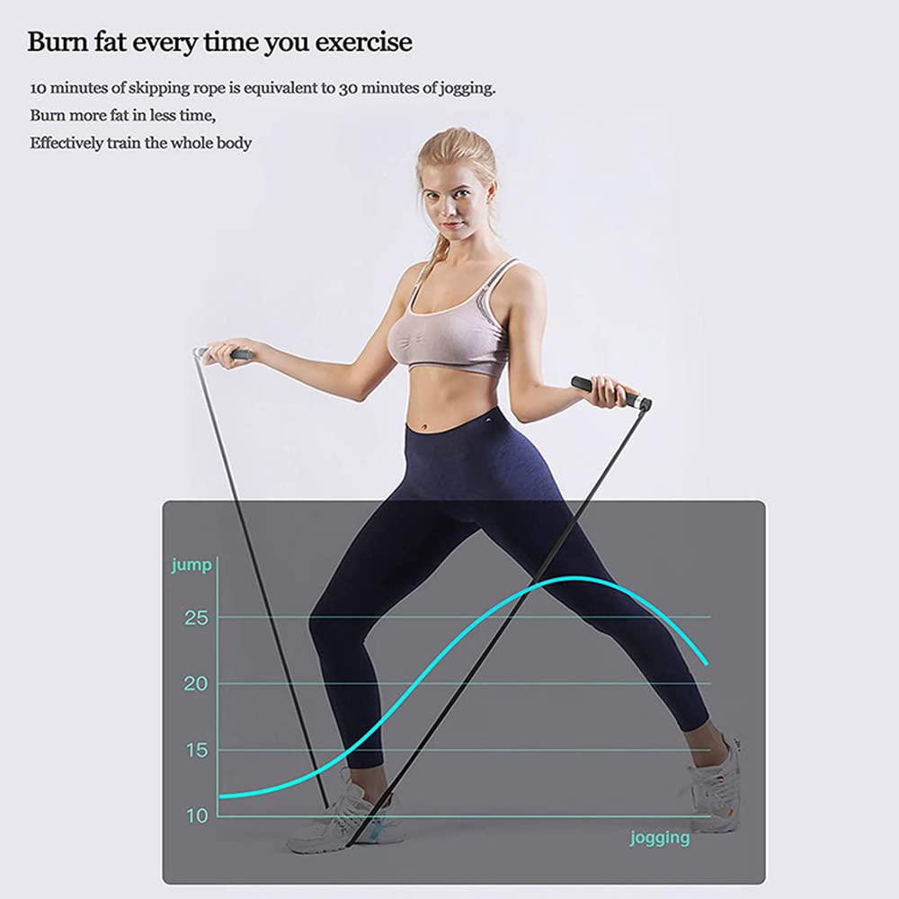 Corde à Sauter Intelligente Fitness Sport Cordes à Sauter App Connexion Bluetooth Chargement USB Corde à Sauter électronique avec Main Antidérapante