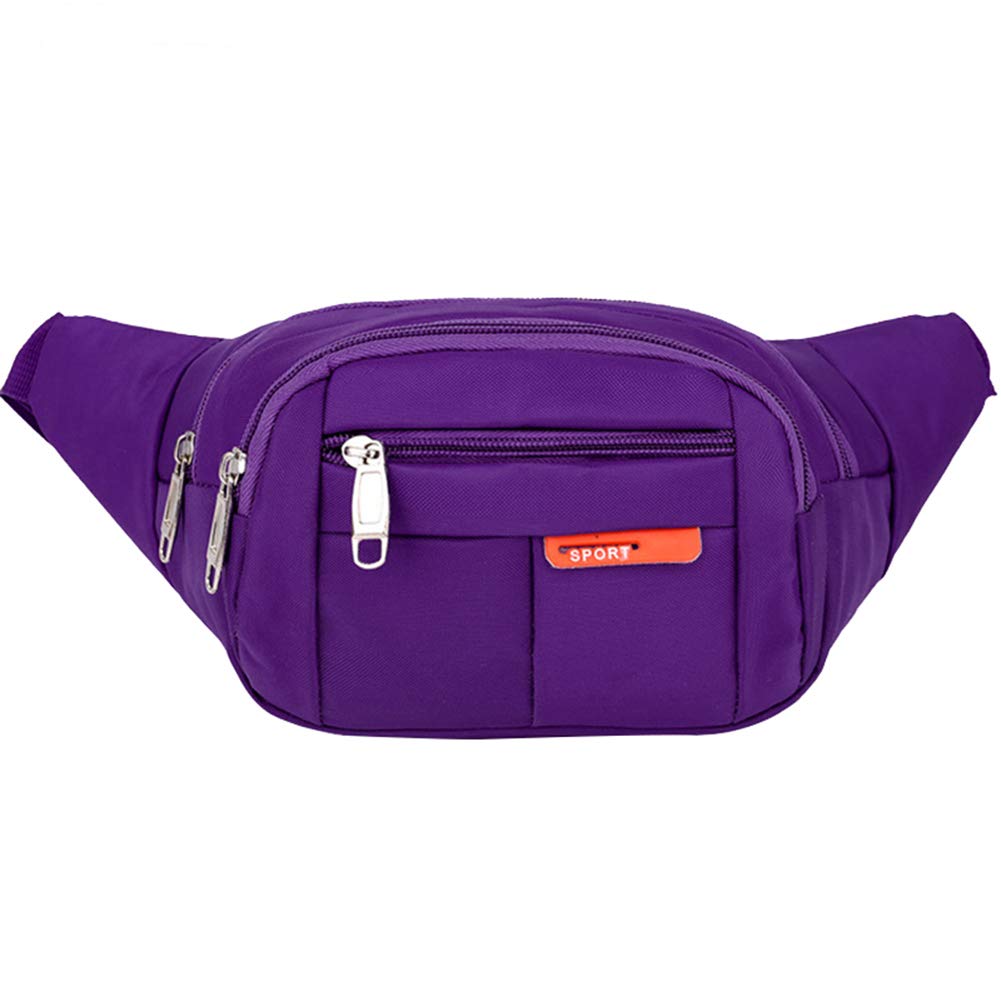 200 Waist Pack Fanny Pack Bum Bag for Women&Men with Adjustable Belt for Outdoors Casual Running Hiking Cycling, Purple