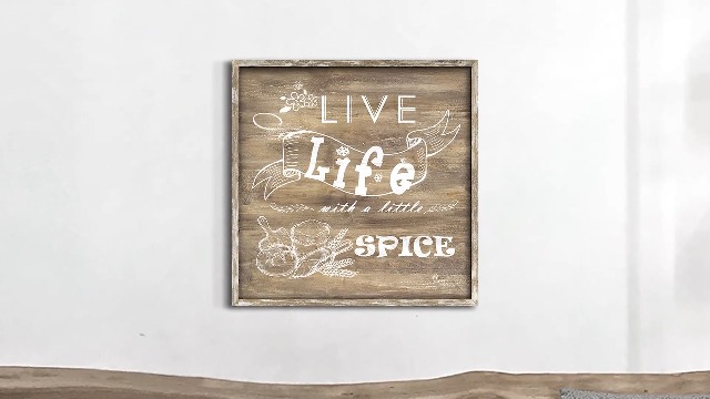 Amazon.com: Kitchen Wall Art Wood Picture: Kitchen Quote Live Life