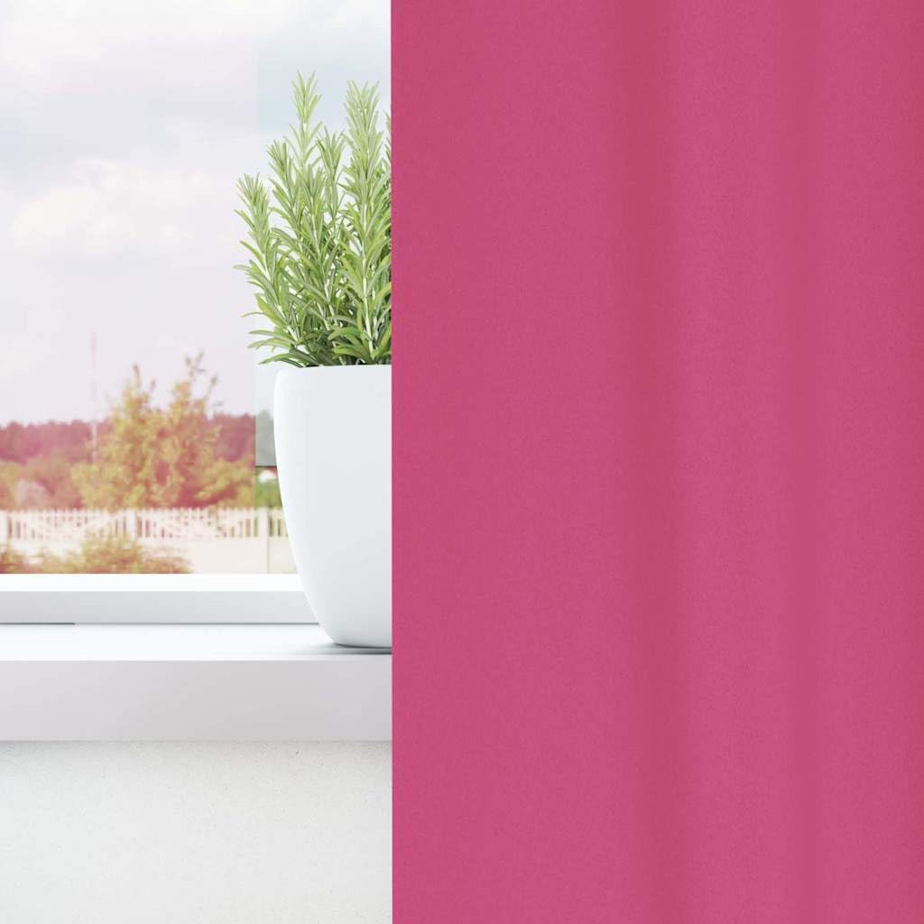 Cortinas opacas con anillas, 2 unidades, poliéster rosa claro, 175 x 140 cm, 80% – 90 %, protección solar, 4 opciones para colgar, para salón, dormitorio, oficina, privacidad