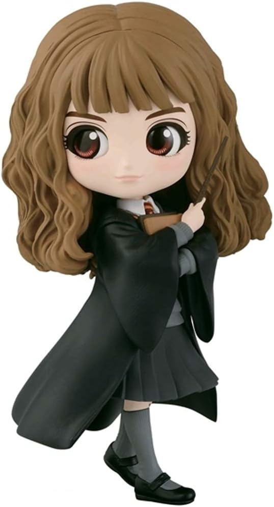Figure Statue 14cm HERMIONE GRANGER Color Normal Matte QPOSKET Hogwarts Magic Spell Wand Banpresto Version A Original Harry Potter Warner Bros