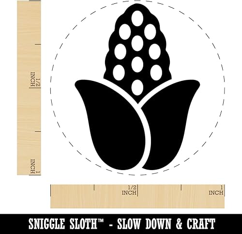 Miniatura 8 de Peeled Corn on The Cob - Sello de goma autoentintado para sellar planificadores de manualidades, mini de 12 pulgada, tinta negra