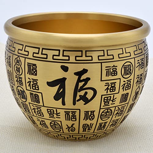 Tazón de oro chino Juanxian Fortune Wealth Bowl con acabados de lujo para coleccionistas 4