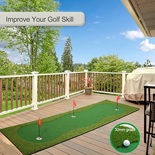 Image of Golf Putting Green, Practice Putting Green Mat, Large Professional Golfing Training Mat for Indoor Outdoor