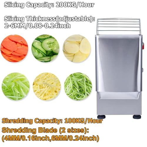 Cortadora de vegetales eléctrica acero inoxidable 1100W miniatura 2