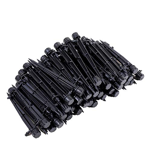 HANSHA 100pcs Barbed Barb Drip Emitters Adjustable Irrigation Drippers Flower beds, Vegetable Gardens for 1/4 inch Tube
