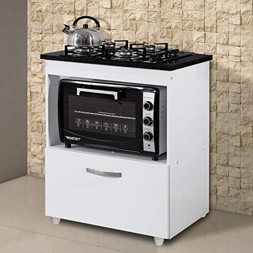 Balcão para Cooktop e Forno Smart Espresso Móveis Branco