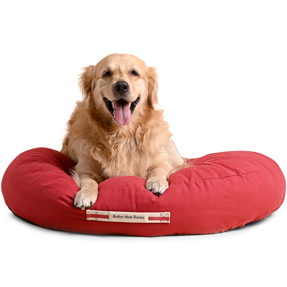 Heads Up For Tails Better Than Basics Round Mattress for Dogs - Red - L (B095HVYWB8) Amazon Price History, Amazon Price Tracker