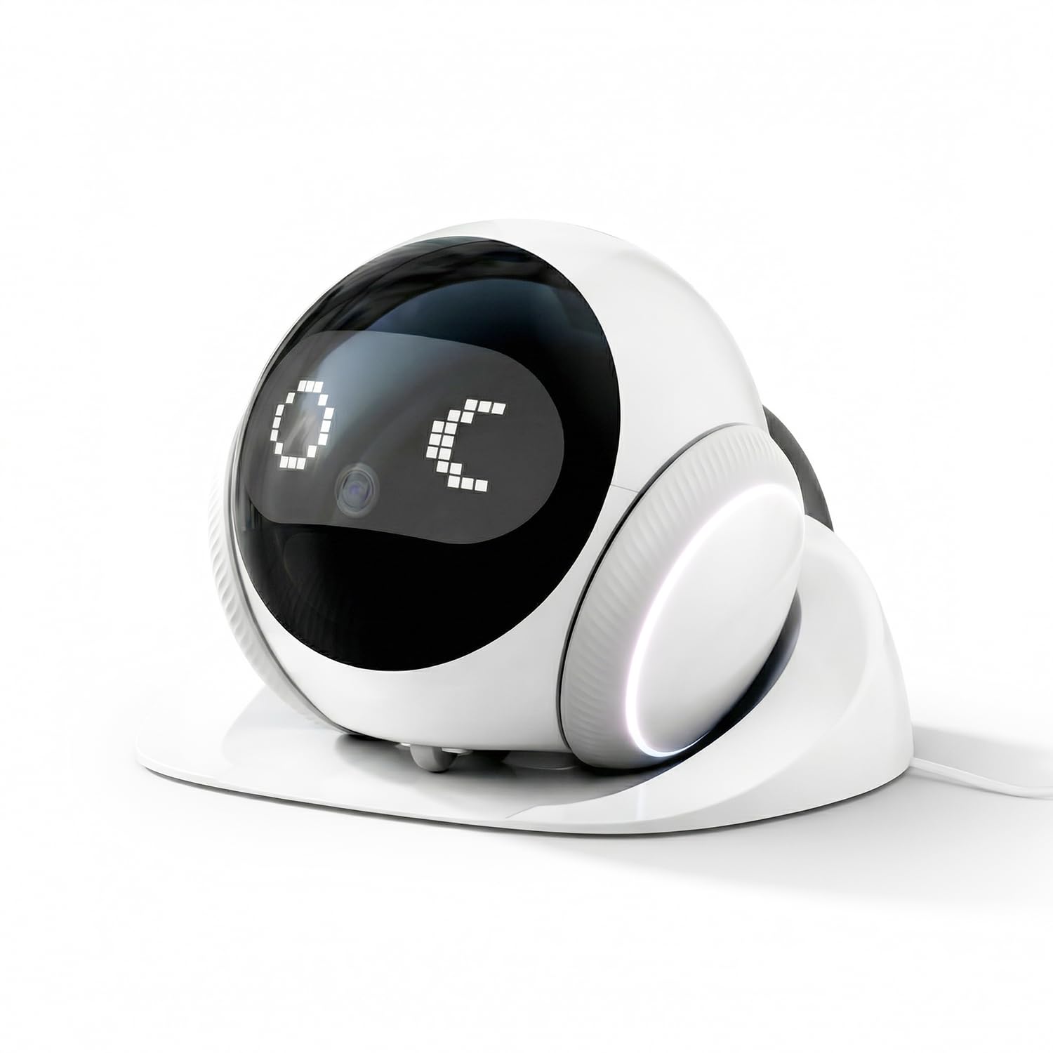 Robot de cámara móvil inteligente para mascotas para el hogar interior, monitoreo móvil 1080P de perros y gatos, conversación bidireccional, visión nocturna, funciona con batería con control