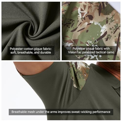 Men's Tactical Polo Shirts Short Sleeve Athletic Golf Outdoor Lightweight Performance Sports Shirt miniatura 3