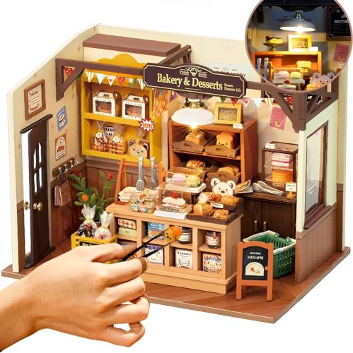 Rolife DIY Miniature House Modellismo Casa in Miniatura da Costruire con Luci LED Modellismo da Costruire Adulti 3D Puzzle Legno Diorama Kit Fai Da Te Regali Bricolage Adulti Insegnante Bimba Femmina