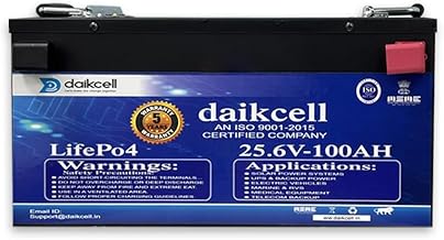 25.6V Lithium ion Inverter Battery for Home | Solar Compatible | 2580 Wh with 15 Year Life | More Backup Than 2x180Ah+ Acid Battery | Works with Any Normal Inverter | 1+4 Years Warranty