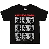 Star Wars Expressions of Vader Youth Tee (Black, Youth MEDIUM - 10-12)