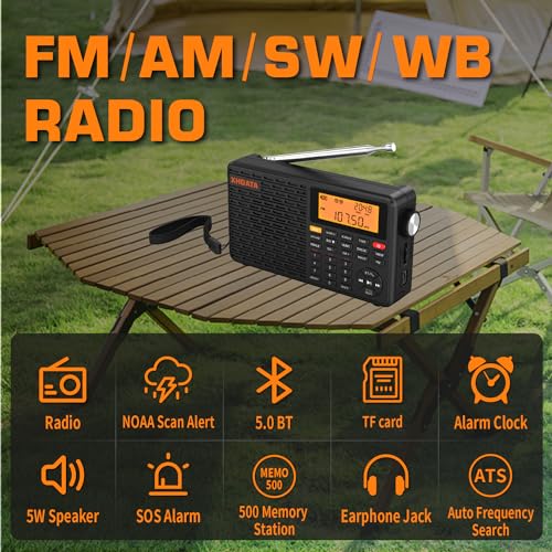 Xhdata D-109WB D109Wb Portable Radio Am/Fm/Sw/Lw/Wb Weather Radio Shortwave Radio Receiver thumb #1