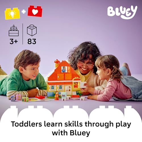 LEGO DUPLO Bluey: Bluey’s Family House with Memory Game - Toddler Toy for Kids Ages 3+ - Memory Game Playset Includes Bluey Figure - Preschool Toy Gift Idea for 3 Year Old Girls and Boys - 10459 - image 2