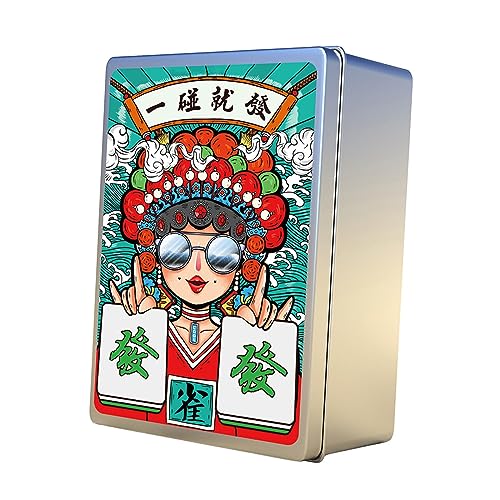 Mahjong Juego de Mesa Compacto 144 Fichas Impermeables miniatura 6