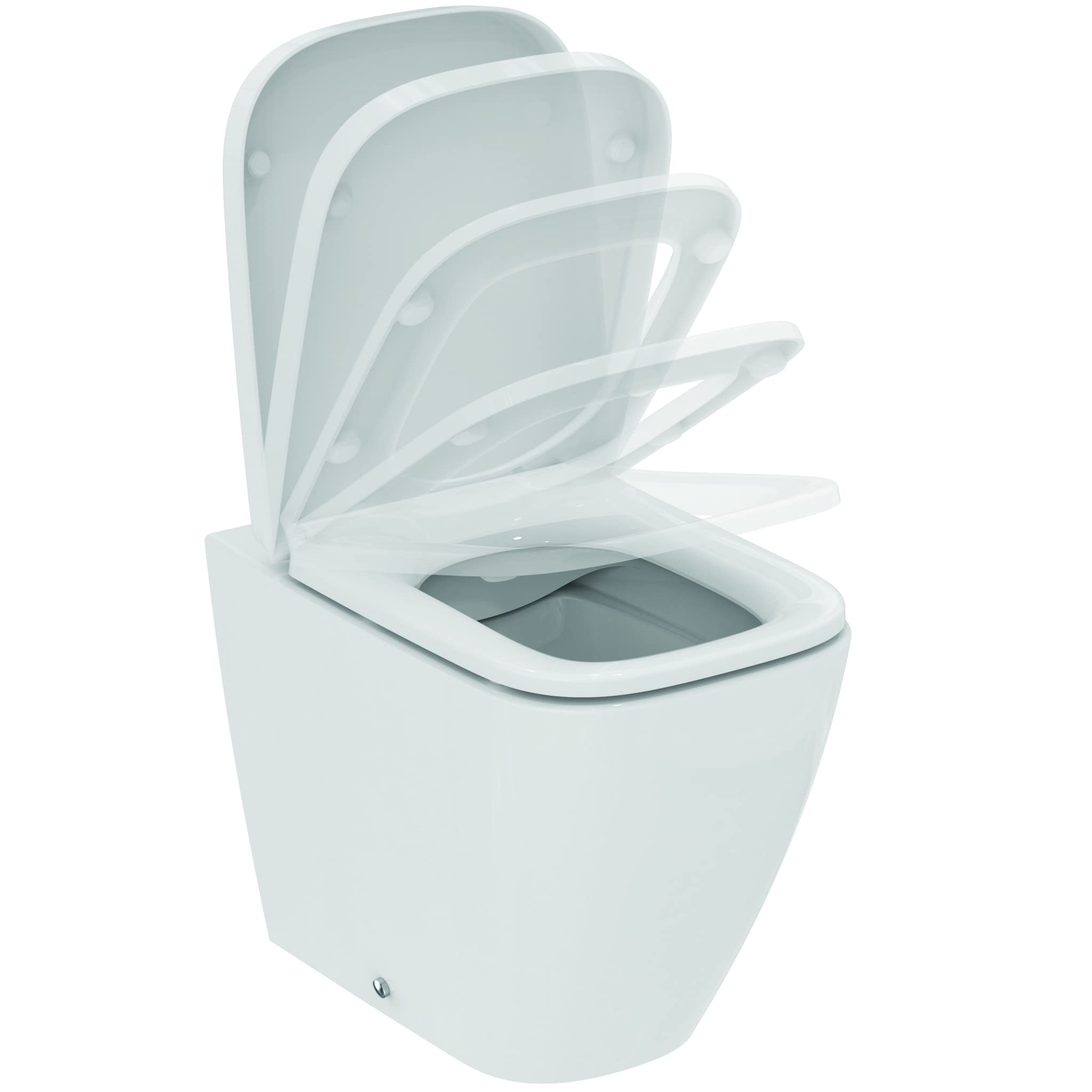 Ideal Standard - i.life B - Inodoro de suelo a pared con tecnología RimLS+, blanco