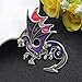 WEVENI Alloy Fantasy Dinosaur Dragon Brooch Enamel Pins for Women Lady Girl Fashion Jewelry Gift (Purple)