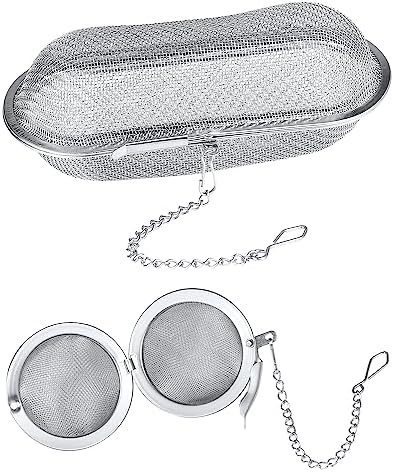 2pcs Ultrasonic Cleaner Baskets, Fine Mesh Stainless Steel Parts Cleaning Basket with Lock, Jewelry Steam Cleaner Basket Small Parts Washing Basket for Jewelry, Watch Parts (2 Styles)