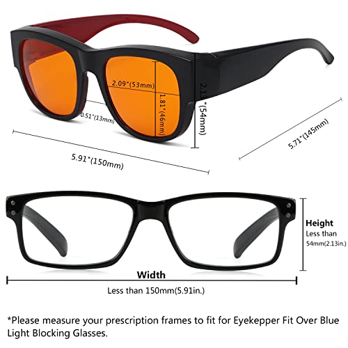 Image of Eyekepper Mens Fit Over Blue Light Blocking Glasses Computer Gaming Eyeglasses for Women