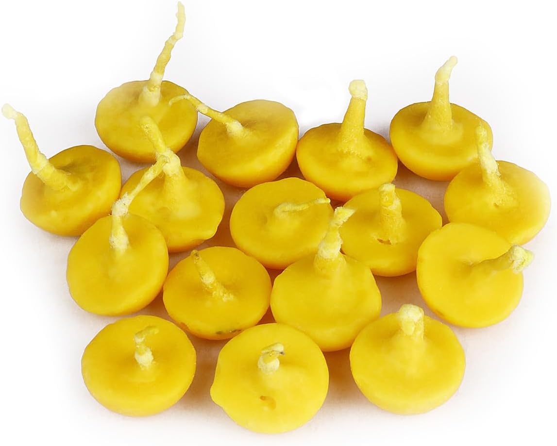 Ritirivaj Smokeless Candles Set (50 pcs) 45 mins Long Burning Tea Candles Church Tealight Vanaspati Ghee Butter Candles for Meditation Rituals Altars Wedding Parties Halloween Christmas