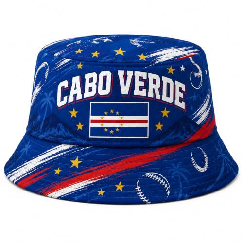 Cabo Verde Flag Graphic Baseball Cap Cape Verdean Pride Hat for Men