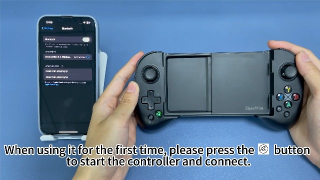 ShanWan Telefooncontroller voor Android/iOS, smartphonecontroller met houder, mobiele Bluetooth-gamepad voor PS Remote Play Xbox Cloud Steam Link GeForce NOW MFi Apple Arcade Games ShanWan Telefooncontroller voor Android/iOS, smartphonecontroller met houder, mobiele Bluetooth-gamepad voor PS Remote Play Xbox Cloud Steam Link GeForce NOW MFi Apple Arcade Games