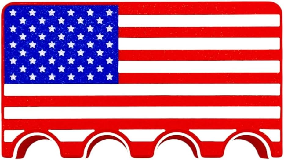 777 Custom Claws Pool Cue Holder, 4-cue Claw, Non-Slip Rubber Base, PLA Material, Patriotic Designs